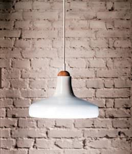 pendant lamp / contemporary / wooden / blown glass