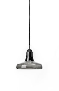 pendant lamp / contemporary / wooden / blown glass