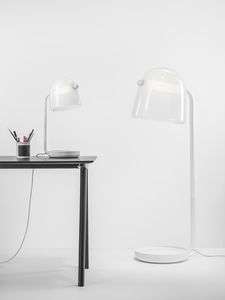 table lamp / contemporary / wooden / blown glass
