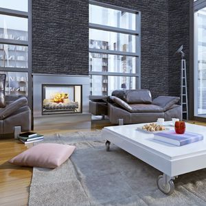 concrete wall cladding / exterior / interior / 3D