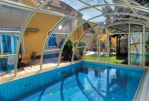 high swimming pool enclosure