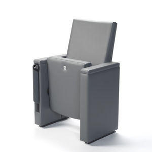 classic auditorium seating / leather / gray / for theaters