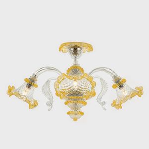 traditional ceiling light / Murano glass / LED / handmade