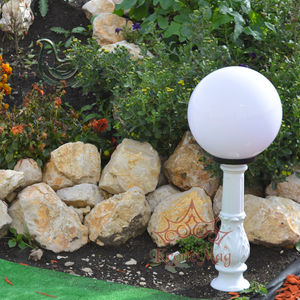 urban bollard light / traditional / wrought iron / LED
