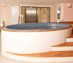 built-in hot tub
