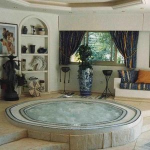 built-in hot tub