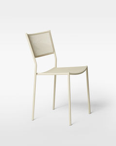 contemporary chair / stackable / waterproof / mesh