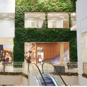 vertical garden with live plants