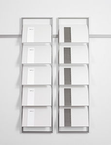 wall-mounted display rack / periodicals / metal / for office