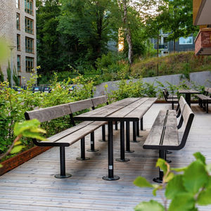 traditional public bench