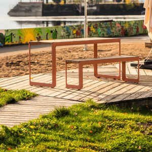 contemporary public bench