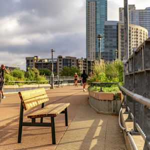 contemporary public bench