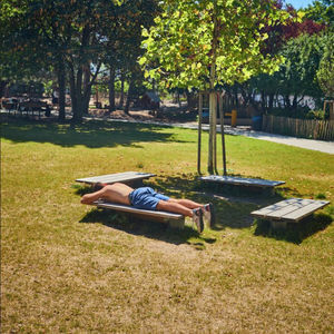 contemporary public bench