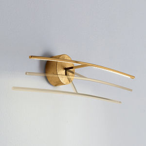 contemporary wall light / brass / chromed metal / LED