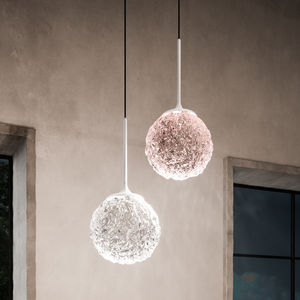pendant lamp / contemporary / painted aluminum / blown glass
