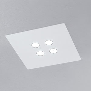 recessed ceiling light fixture / LED / rectangular / aluminum