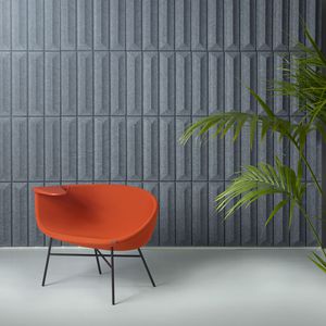 wall-mounted acoustic panel / polyester fiber / colored / for office