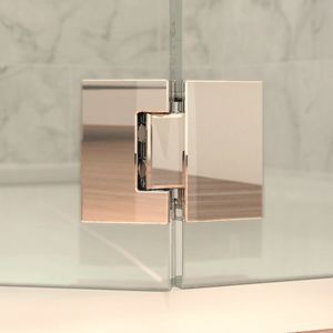 glass door hinge / brass / stainless steel / two-leaf
