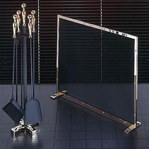 steel fireplace set