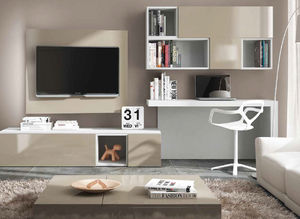 contemporary TV wall unit