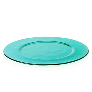 flat plate / round / Murano glass / commercial