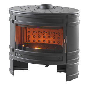 wood heating stove / traditional / cast iron