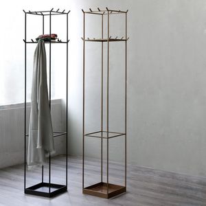 floor coat rack / contemporary / metal / with integrated umbrella stand