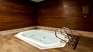 built-in hot tub