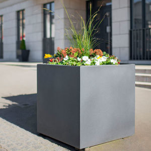 powder-coated steel planter