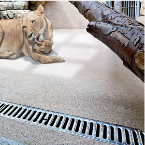 concrete drainage channel / stainless steel / galvanized / with central slot