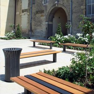 contemporary public bench