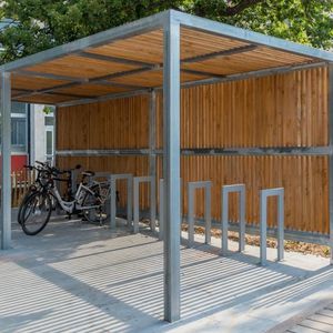 steel bike rack / secure / for public spaces