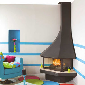 wood-burning fireplace