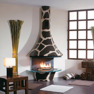 wood-burning fireplace