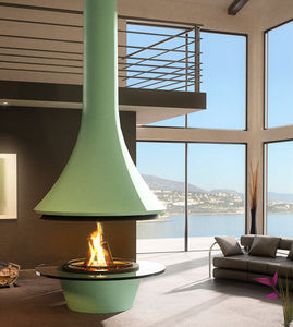 wood-burning fireplace