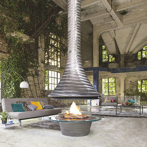 wood-burning fireplace