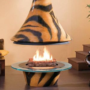wood-burning fireplace