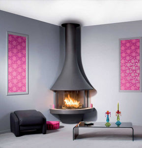 wood-burning fireplace