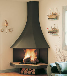 wood-burning fireplace