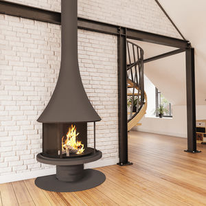 wood-burning fireplace