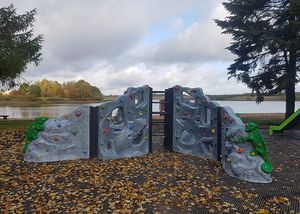 playground climbing boulder