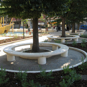 contemporary public bench