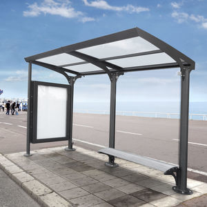 glass bus shelter