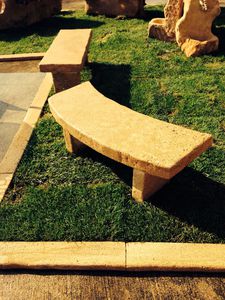 rustic public bench