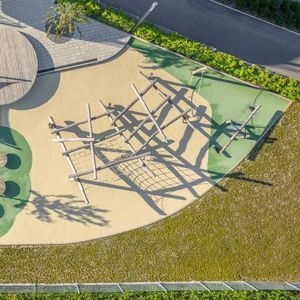 public space rubber mulch floor