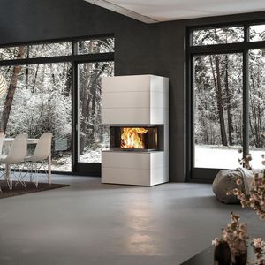 closed wood hearth