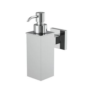 commercial soap dispenser / wall-mounted / chrome-plated brass / manual