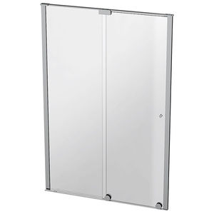 sliding shower screen / for alcoves / glass / for hotel rooms