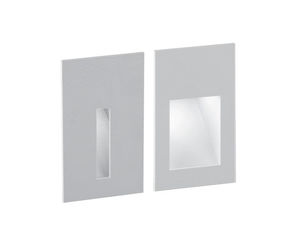 recessed wall light fixture / LED / rectangular / aluminum
