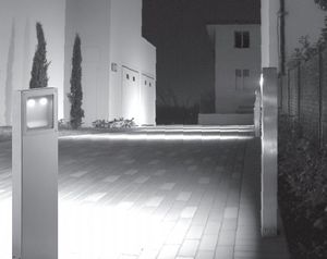 urban bollard light / garden / contemporary / stainless steel